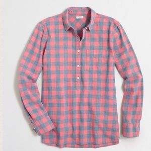 J.Crew Factory Boy Fit Homespun Popover